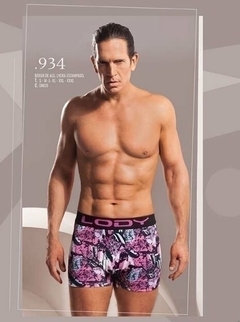 LM934-E-MARCA: LODY MEN | BOXER DE ALG.LYCRA ESTAMPADO ABSTRACT.