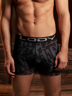 LM939-MARCA: LODY MEN | BOXER DE ALG.LYCRA ESTAMPADO GRIS LINE. - comprar online