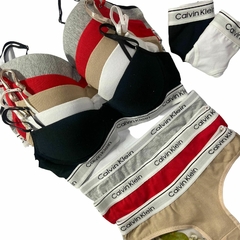 CJ266-PACK X3 unidades (OFERTA) CONJUNTO DE ALGODÓN LYCRA CALVIN