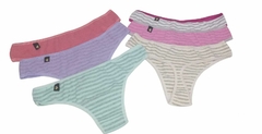 BO798-PACK X3 unidades (OFERTA) COLALES DE ALGODÓN Y LYCRA RAYADO