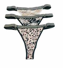 LO26168-PACK X3 unidades (LOVELY) LESS REGULABLE ELAST 20, ANIMAL PRINT