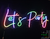 Placa Luminoso em Neon de Led - Lets Part Digital 95x42cm na internet