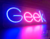 Placa Luminoso em Neon de Led - GEEK 50x20cm