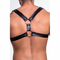 Arreio Masculino em Formato X em couro sintético preto - Harness - comprar online