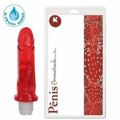 Pênis macio e flexível com Vibrador 17 X 4 cm com Aroma de Morango - comprar online