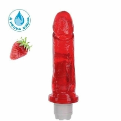 Pênis macio e flexível com Vibrador 17 X 4 cm com Aroma de Morango na internet