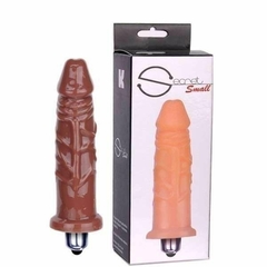 Pênis macio e flexível com Vibrador 12 x 3 cm cor Chocolate - comprar online