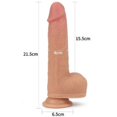 Imagem do Anthony Pênis Rotativo Ajustável com Vibro e Aquecimento 8.5" - LOVETOY DUAL-LAYERED ROTATING NATURE COCK