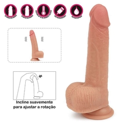 Anthony Pênis Rotativo Ajustável com Vibro e Aquecimento 8.5" - LOVETOY DUAL-LAYERED ROTATING NATURE COCK - LA CASA DO AMOR