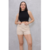 Imagem do Shorts feminino Cinto Fivela Forrada Alfaiataria