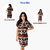 Imagem do Vestido Midi Canelado Estampado Animal Print