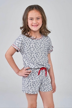 Pijama Melodia Pele de Pessego Infantil Feminino