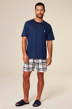 Pijama Masculino Short Xadrez