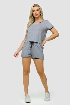 Pijama liso mescla comfy - comprar online