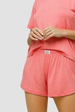 Pijama liso rosa - comprar online