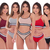 Kit 3 Conjunto Feminino Lingerie Blogueira Microfibra Top e Calcinha