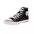 Tênis All Star Cano Alto Botinha Converse Feminino na cor preta com solado branco e detalhes em vermelho