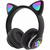 Fone De Ouvido Orelha De Gato Gatinho Cat Bluetooth Ear Com Led Rgb Headphone na internet