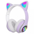 Fone De Ouvido Orelha De Gato Gatinho Cat Bluetooth Ear Com Led Rgb Headphone - loja online