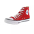 Tenis All Star Cano Alto Botinha Converse Feminino vermelho com detalhes em branco