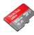 Cartão de memória Sandisk Ultra de 512GB, com classificação A1 e design moderno.