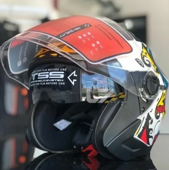 Imagem do CAPACETE TEXX UGLLO HUNGER CINZA E VERMELHO