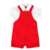 Salopete Up Baby Vermelho/Branco