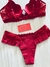 Conjunto Malu com Strass e Babadinho - Vermelho Rubi - comprar online