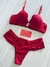 Conjunto Malu com Strass e Babadinho - Vermelho Rubi