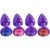 Plug P de Plastico Roxo com Pedra 7 X 2,8 cm - comprar online