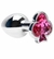 Plug P de Metal 7 X 2,8 cm Luxo Pedra Trevo - Pink