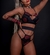 Conjunto Cropped Sensual Preto com Rosado na internet