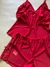 Baby Doll Mila em Liganete com Detalhes em Renda - Vermelho - comprar online