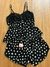 Baby Doll Ana em Liganete com Detalhes em Renda - Preto com Estrela