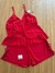 Baby Doll Mila em Liganete com Detalhes em Renda - Vermelho - online store