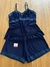 Baby Doll Nina em Liganete com Detalhes em Renda - Azul