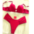 Conjunto Julia com Calcinha larguinha Lateral - Vermelho