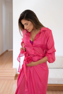 Pareô Toque de Seda Creta Rosa Pink - comprar online