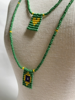 Brazil Flag Scapular Necklace- Brazilian Jewelry - buy online