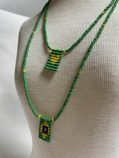 Brazil Flag Scapular Necklace- Brazilian Jewelry on internet