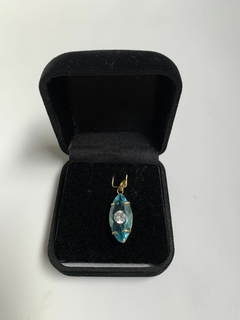 Greek Eye Pendant Turquoise Blue 18k Gold 750 - online store