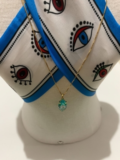 Greek Eye Pendant Turquoise Blue 18k Gold 750 on internet