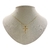 Colar Crucifixo Zircônias - Semijoia Banhada a Ouro 18k - 0194 - comprar online