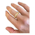 Anel Gold Duo - Semijoia Banhada a Ouro 18k - cod. 040