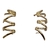 Brinco Zig Zag Ouro - Semijoia Banhada a Ouro 18k - cod. 0185