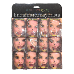 Set piercing rostro colores x12