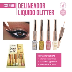 Delineador liquido glitter Star dust PINK 21