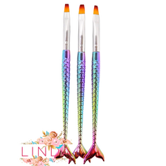 Set pinceles sirena para gel x3 Comprar en Linda