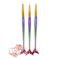 Set pinceles liner sirena x3