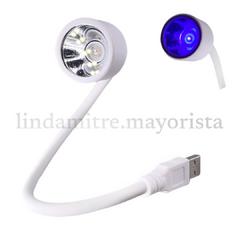 linterna uv/led usb